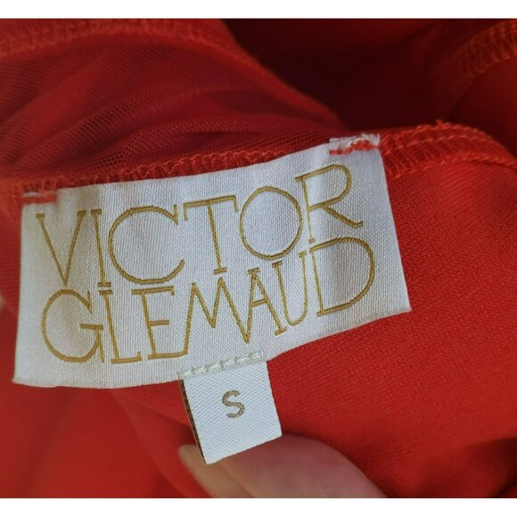 NEW Victor Glemaud Ruby Red Holiday Mini Dress Mesh Back Cosplay Futuristic - Picture 9 of 10